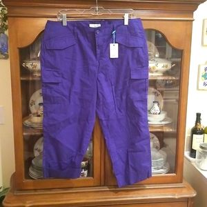 Purple Carribean Joe cargo Capris
